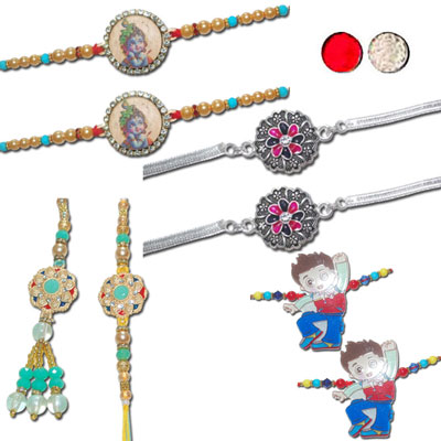 "Set of Rakhis - code S06 - Click here to View more details about this Product